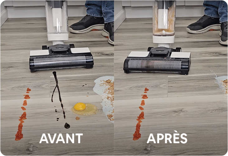 Nettoyage de taches collantes avec l'iFloor 3 Tineco Breeze Plus