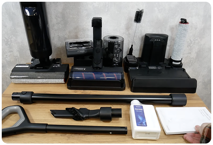 Elements et accessoires livrés avec le Dreame H12 Dual