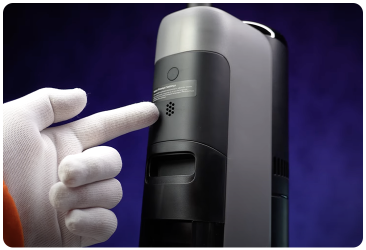 Bouton de changement de langue de commandes vocales